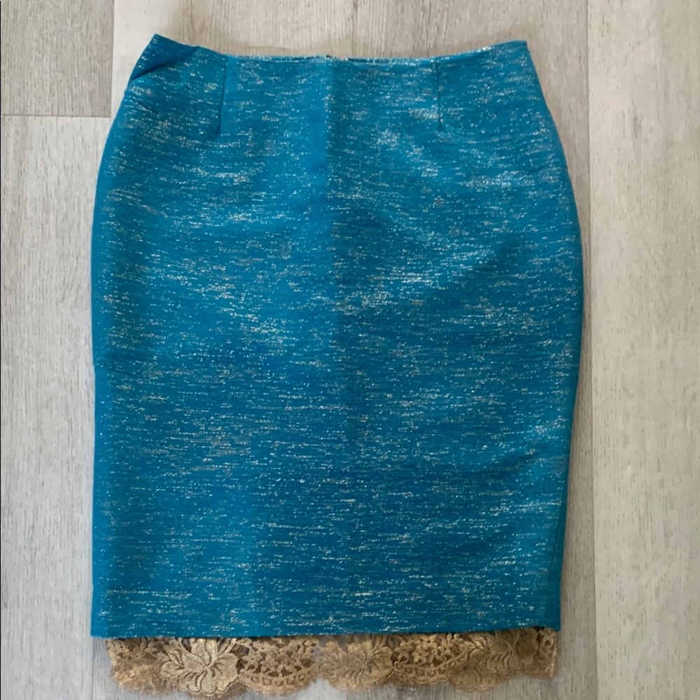 Tracy Reese Blue Gold Skirt